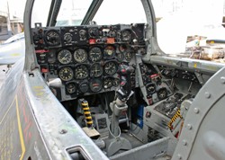 F-84F Thunderstreak кабина пилота 