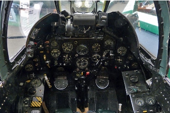 Hawker Hunter кабина пилота